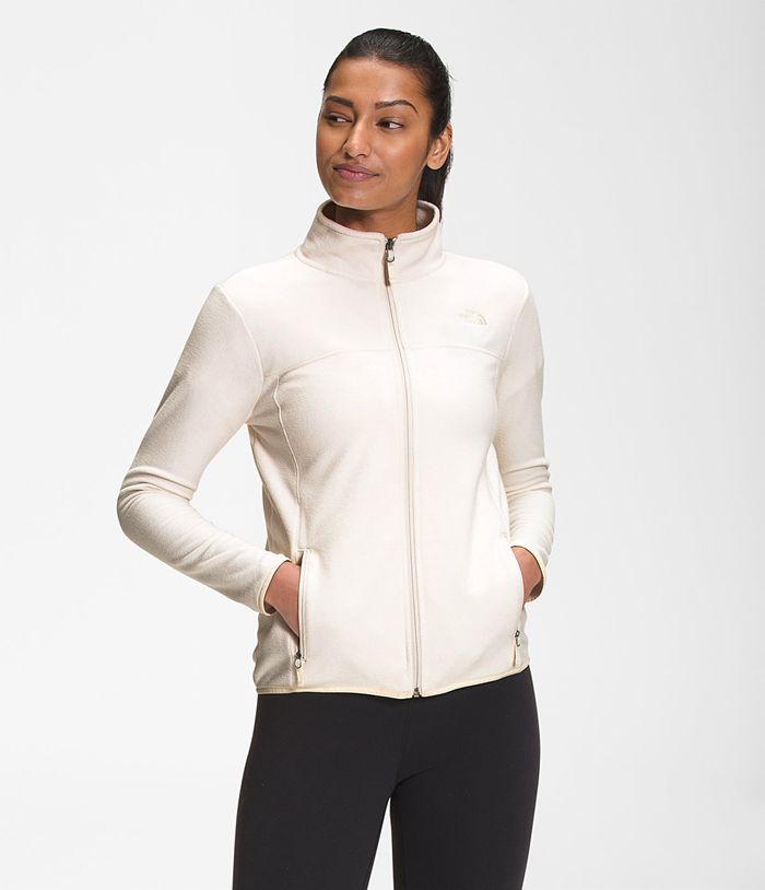 The North Face Softshell Dames Tka Glacier Full Rits KQHR32610 - Wit